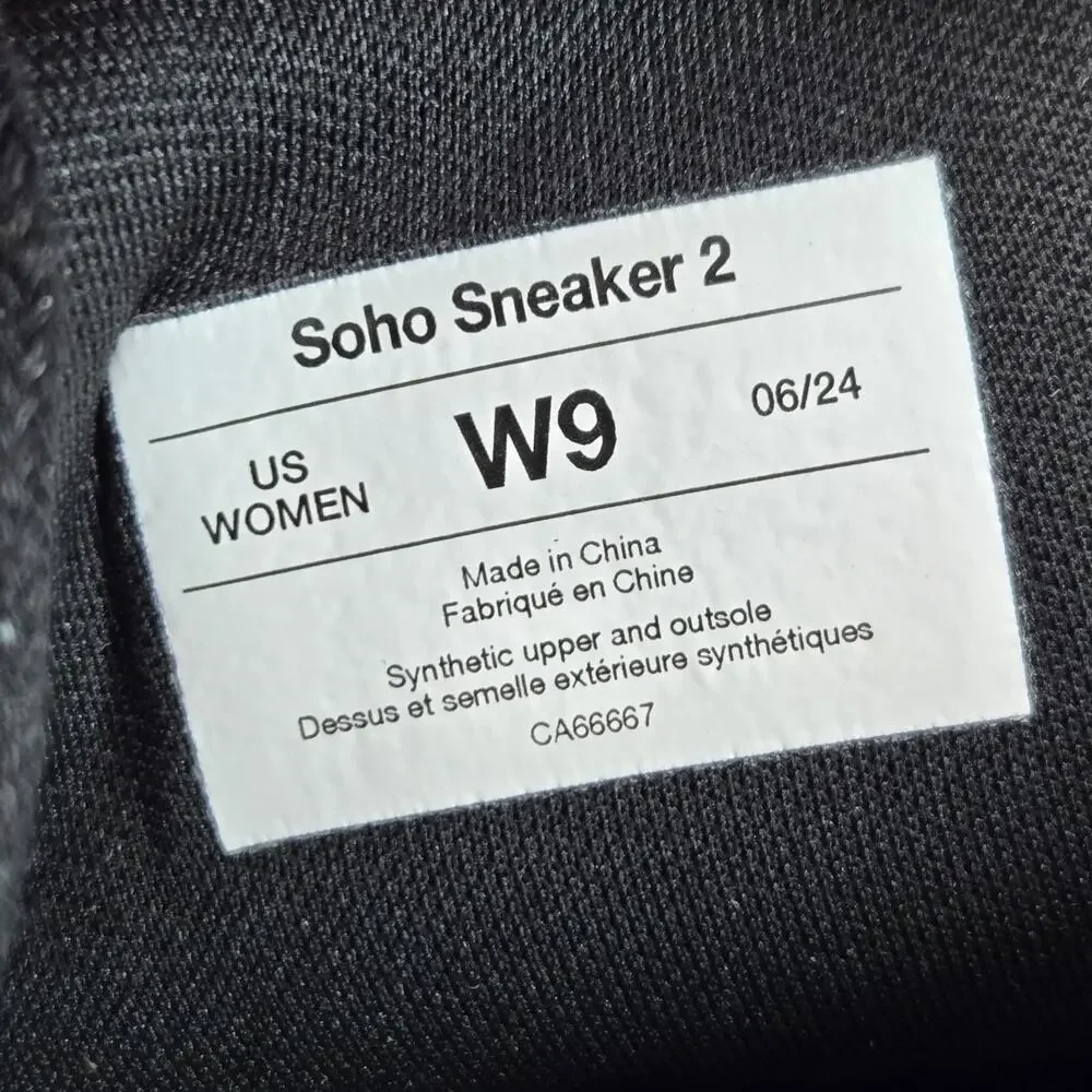 Vessi Soho Sneaker Womens Size 9 Waterproof Shoes Casual Asphalt Black Black